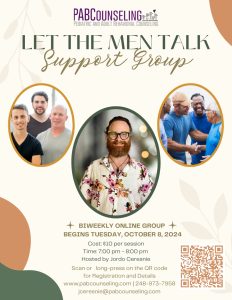 Mens Online Mental Health Support Group: Let the Men Talk