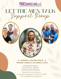 Mens Online Mental Health Support Group: Let the Men Talk